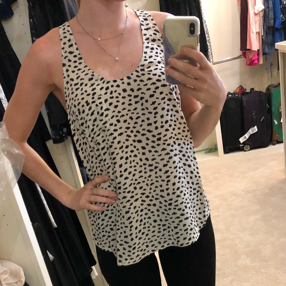 Joie silk leopard print take too size S